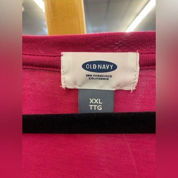 New Old Navy Ladies 2X Pink =V Neck Tee - Picture 2 of 3